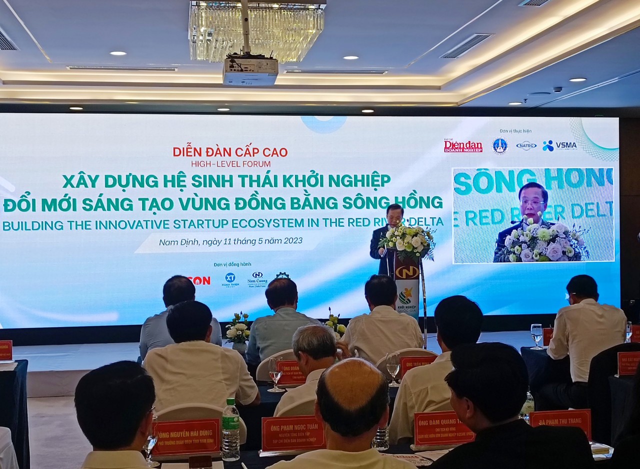 Ông Bùi Trung Nghĩa - Phó Chủ tịch VCCI tại Techfest 2023. Ảnh Tuấn Việt