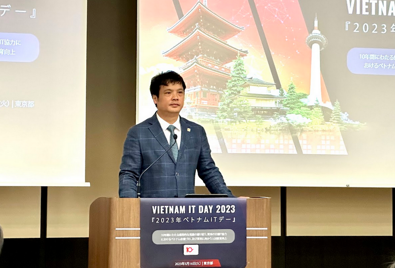 Ông Nguyễn Văn Khoa - Chủ tịch VINASA tại Vietnam IT Day 2023.