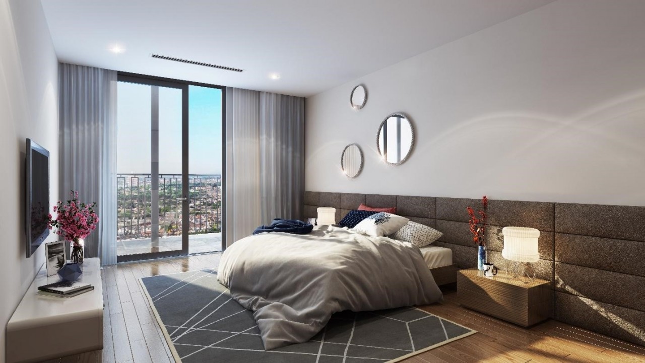 Hinode City sử dụng cửa kính Low-E giúp căn hộ thông thoáng và đón được nhiều ánh sáng tự nhiên. Ảnh HT