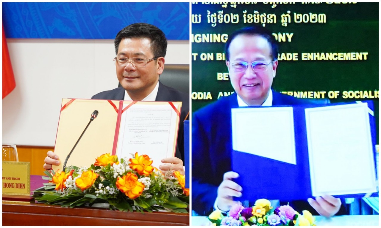 Lễ ký kết Bản Thoả thuận được diễn ra theo hình thức trực tuyến (Ảnh: Bộ Công thương)