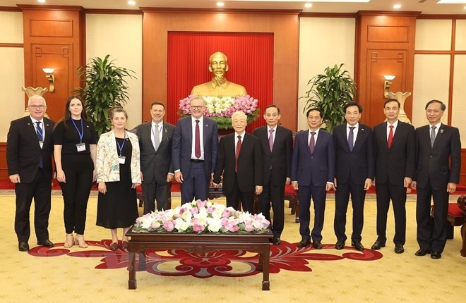 Tổng Bí thư Nguyễn Phú Trọng tiếp Thủ tướng Australia Anthony Albanese
