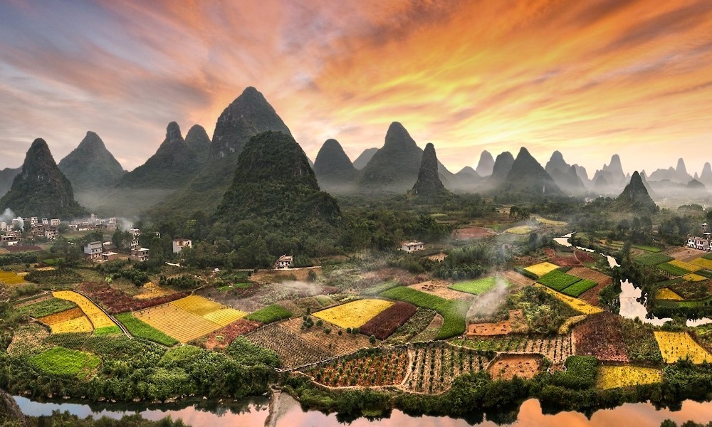 Quang cảnh tại Quế Lâm.