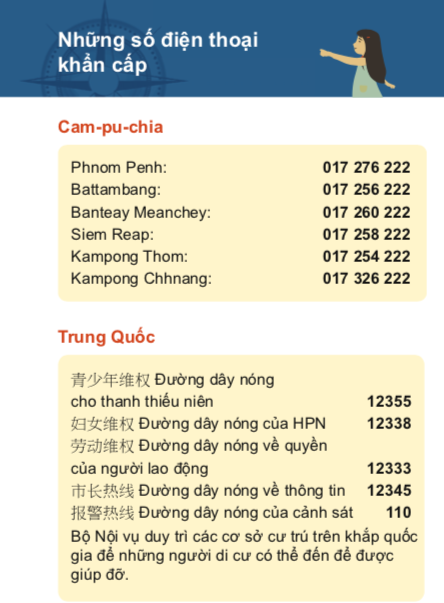 Những số điện thoại khẩn cấp dành cho người di cư