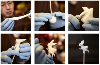 Độc đáo nghệ thuật điêu khắc kẹo đường của Nhật Bản