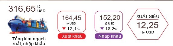 &quot;Hụt hơi&quot; cả hai chiều xuất - nhập khẩu, Việt Nam xuất siêu hơn 12,2 tỷ USD sau 6 tháng ảnh 1