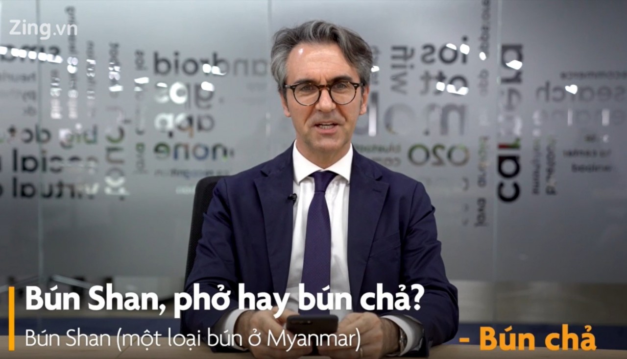 Đại sứ Giorgio Aliberti nhớ món bún chả Việt Nam