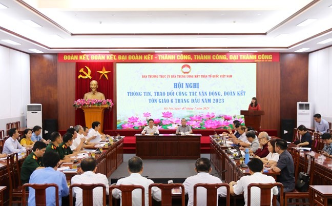 Hội nghị thông tin, trao đổi công tác vận động, đoàn kết tôn giáo 6 tháng đầu năm 2023