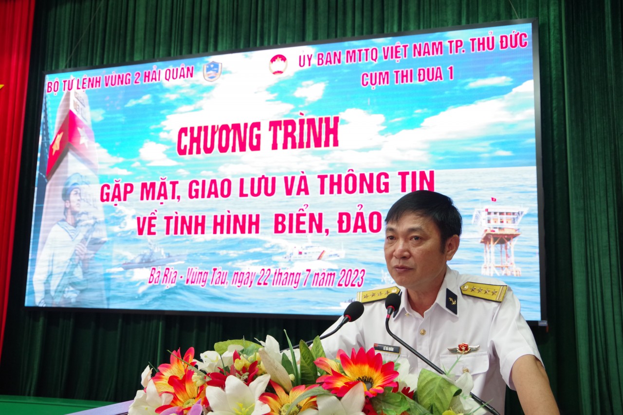 Đại tá Lê Bá Quân Phó Tư lệnh – Tham mưu trưởng thông tin tình hình biển đảo thời gian gần đây