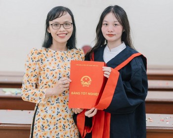 Học sinh Lào và Campuchia lớp dự bị tiếng Việt chia tay mái trường Hữu nghị T80