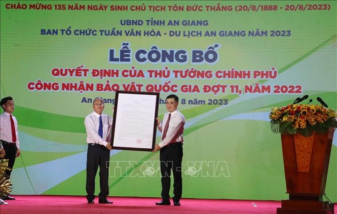 An Giang: Công bố Mukhalinga Ba Thê là bảo vật quốc gia