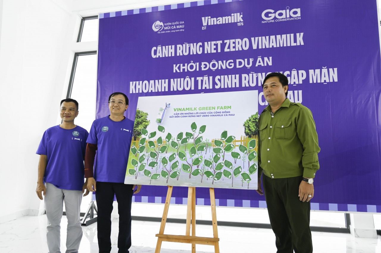Vinamilk đẩy mạnh hình thành các “cánh rừng Net Zero” với dự án tái sinh 25 hecta rừng ngập mặn tại vườn quốc gia Mũi Cà Mau