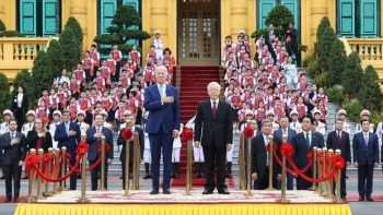 Tổng Bí thư chủ trì Lễ đón chính thức Tổng thống Hoa Kỳ Joe Biden