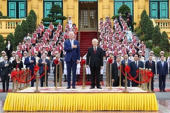 Tổng Bí thư chủ trì Lễ đón chính thức Tổng thống Hoa Kỳ Joe Biden