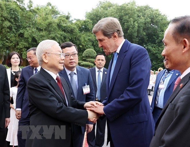 Tổng Bí thư chủ trì Lễ đón chính thức Tổng thống Hoa Kỳ Joe Biden  | Chính trị | Vietnam+ (VietnamPlus)