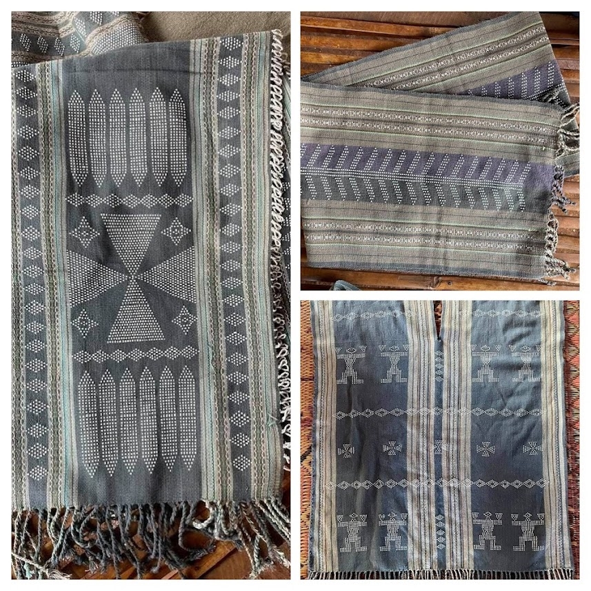 Hoa văn trang trí trên sản phẩm thổ cẩm Cơ Tu (Lào) (Ảnh: Linda Susan)