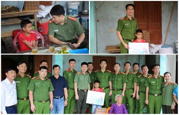 nghe an nhan do dau va trao tang qua cho hoc sinh vung bien gioi viet lao