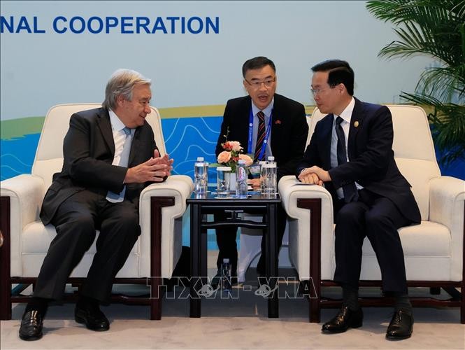 Chủ tịch nước Võ Văn Thưởng tiếp Tổng Thư ký LHQ António Guterres