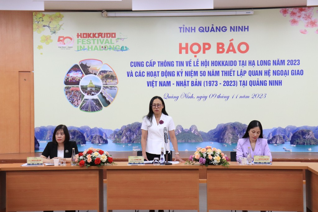Họp báo thông tin về Lễ hội Hokkaido tại Hạ Long năm 2023 và các hoạt động kỷ niệm 50 năm Thiết lập quan hệ ngoại giao Việt Nam - Nhật Bản.