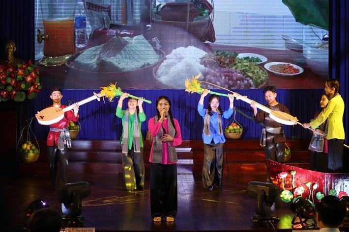 Tiết mục dự thi của Trường Đại học Cửu Long. (Ảnh: Bộ Giáo dục và Đào tạo)