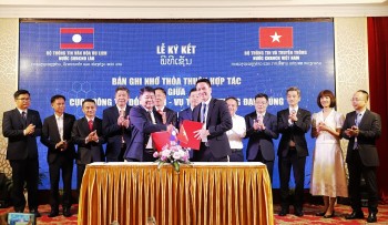 Ký kết biên bản ghi nhớ thỏa thuận hợp tác truyền thông đối ngoại giữa Việt Nam và Lào