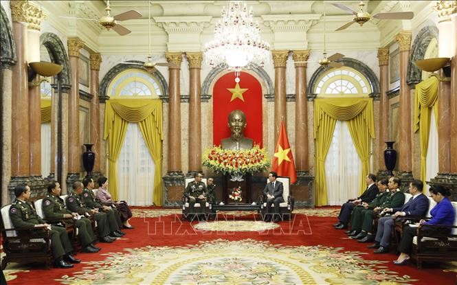 Chủ tịch nước Võ Văn Thưởng tiếp Phó Thủ tướng, Bộ trưởng Quốc phòng Campuchia