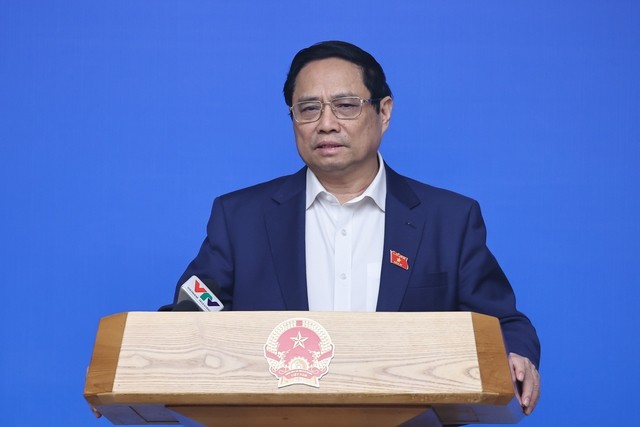 Thủ tướng Phạm Minh Chính phát biểu tại hội nghị - Ảnh: VGP thu tuong.jpg