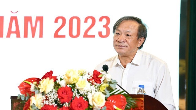 Ông Nguyễn Doãn Tú, Tổng cục trưởng Tổng cục Dân số - Kế hoạch hóa gia đình phát biểu tại Hội thảo.