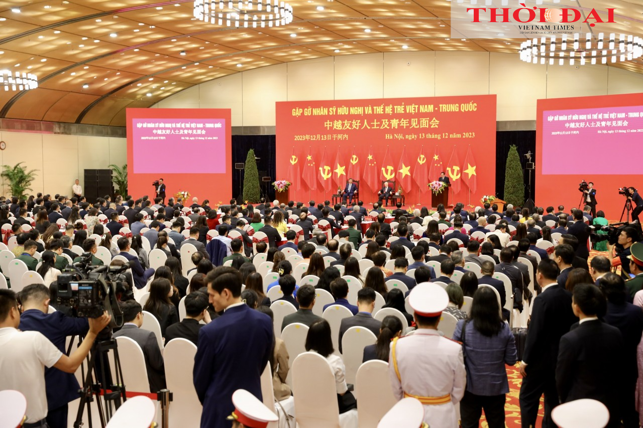 Cuộc gặp gỡ nhân sỹ hữu nghị và thế hệ trẻ Việt Nam - Trung Quốc. (Ảnh: Đinh Hòa)