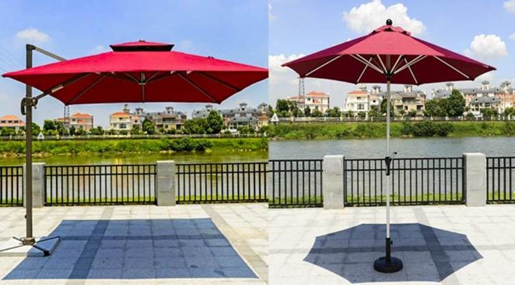 Tạo sự thoải mái cho khách hàng với dù che nắng cao cấp.