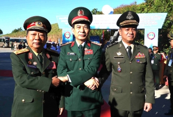 giao luu huu nghi quoc phong tren bien gioi viet nam lao campuchia lan thu nhat