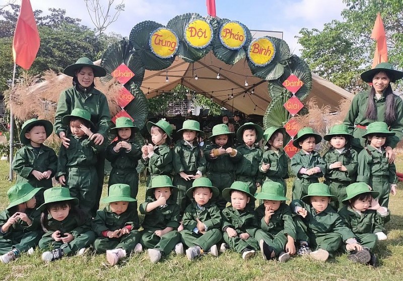 Ý nghĩa chương trình giao lưu: “Bé tập làm chú Bộ đội” ở Trường Mầm non Cao Xá 1