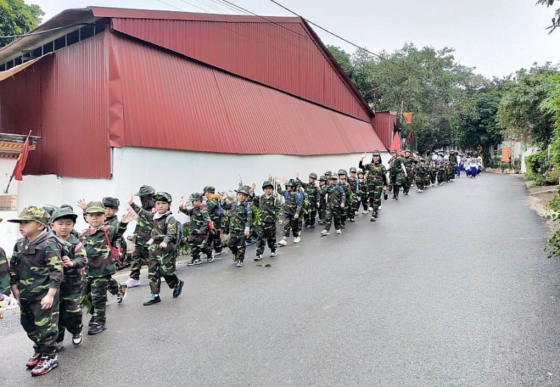 Ý nghĩa chương trình giao lưu: “Bé tập làm chú Bộ đội” ở Trường Mầm non Cao Xá 1