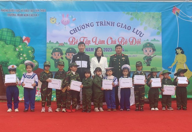 Ý nghĩa chương trình giao lưu: “Bé tập làm chú Bộ đội” ở Trường Mầm non Cao Xá 1