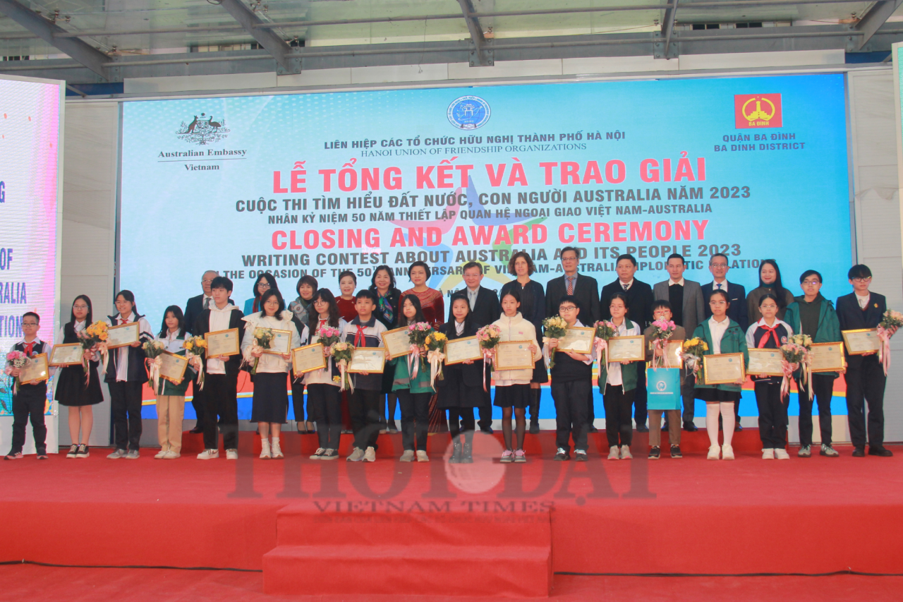 Lễ tổng kết và trao giải Cuộc thi tìm hiểu đất nước, con người Australia năm 2023. (Ảnh: Mai Anh)