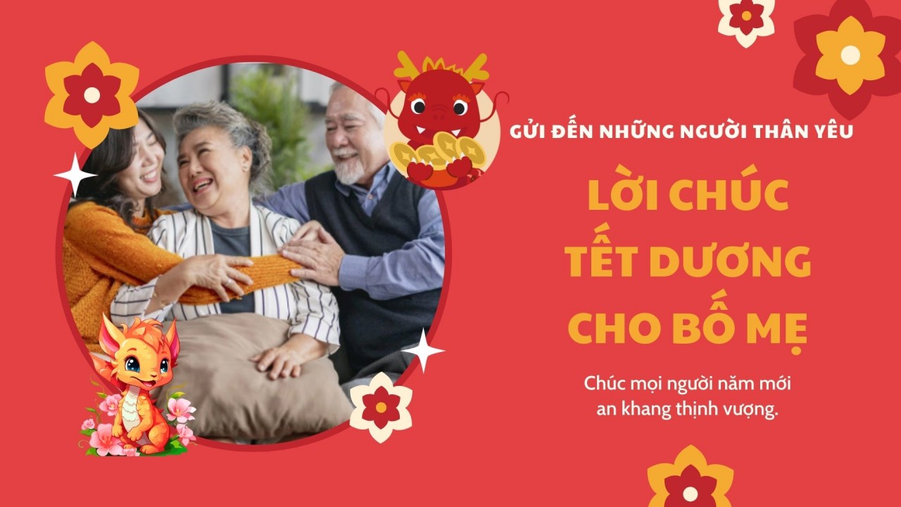 Tết Dương lịch 2024: Lời chúc Tết dương dành cho bố mẹ ý nghĩa nhất
