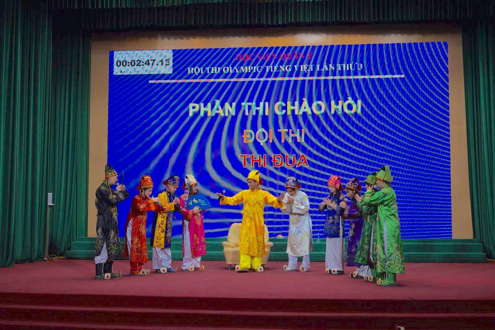 Học viên quân sự Lào, Campuchia tranh tài tại Hội thi Olympic tiếng Việt