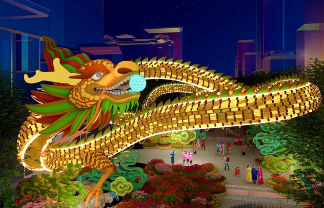 se co 3 linh vat rong tai duong hoa nguyen hue tet giap thin 2024