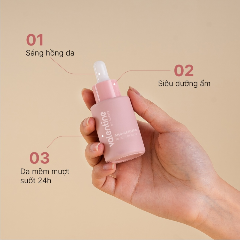 Công dụng dưỡng da vượt trội của Serum Valentine AH8.