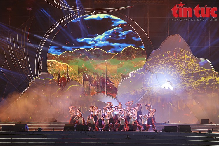 Mãn nhãn với màn 3D mapping tại Lễ hội Hai Bà Trưng