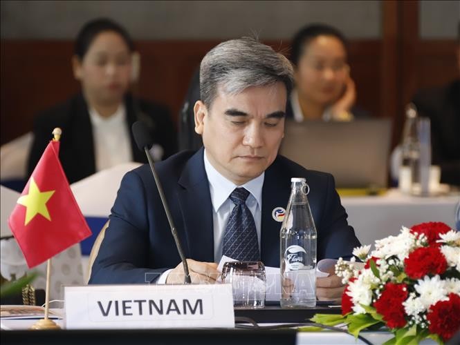 Ông Lưu Quang Tuấn, Vụ trưởng Vụ Hợp tác quốc tế, Bộ Lao động – Thương binh và Xã hội, Trưởng đoàn Việt Nam tham dự Hội nghị. (Ảnh: TTXVN)