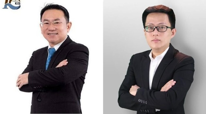Ông Trương Hiền Phương (trái) và ông Nguyễn Thế Minh. tam-diem-ck.jpg