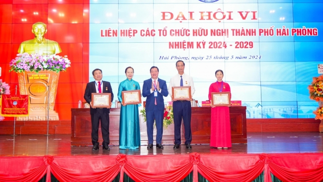Ông Đỗ Văn Bình giữ chức Chủ tịch Liên hiệp các tổ chức hữu nghị thành phố Hải Phòng nhiệm kỳ 2024-2029