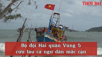 Bộ đội Hải quân Vùng 5 cứu tàu cá ngư dân mắc cạn