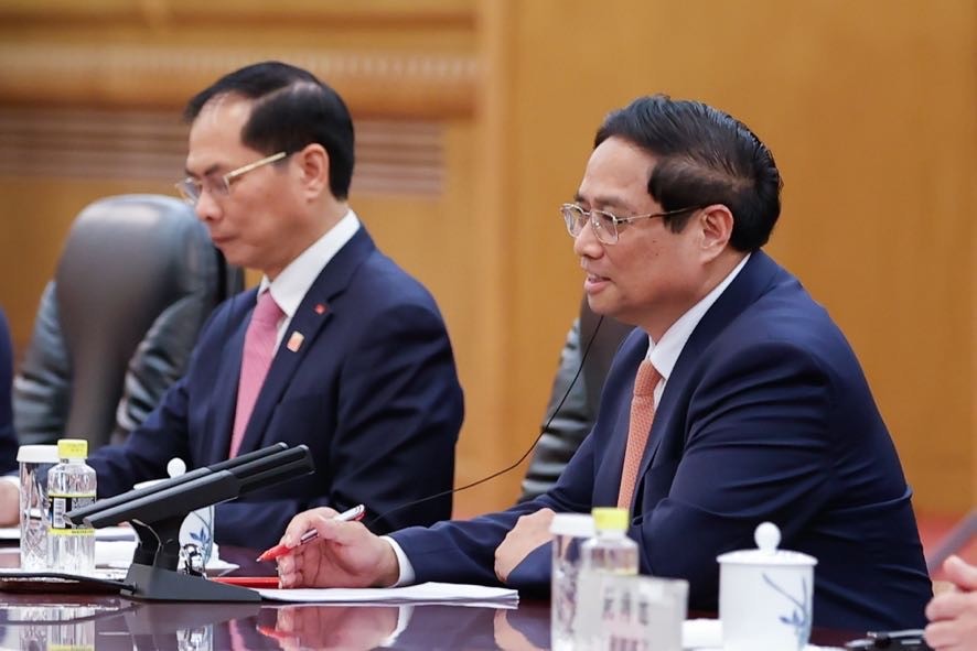 Thủ tướng Phạm Minh Chính hội kiến Tổng Bí thư, Chủ tịch nước Trung Quốc Tập Cận Bình