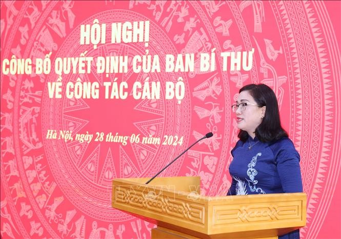 Vụ trưởng Vụ Tuyên truyền Đinh Thị Mai giữ chức Phó Trưởng ban Tuyên giáo Trung ương