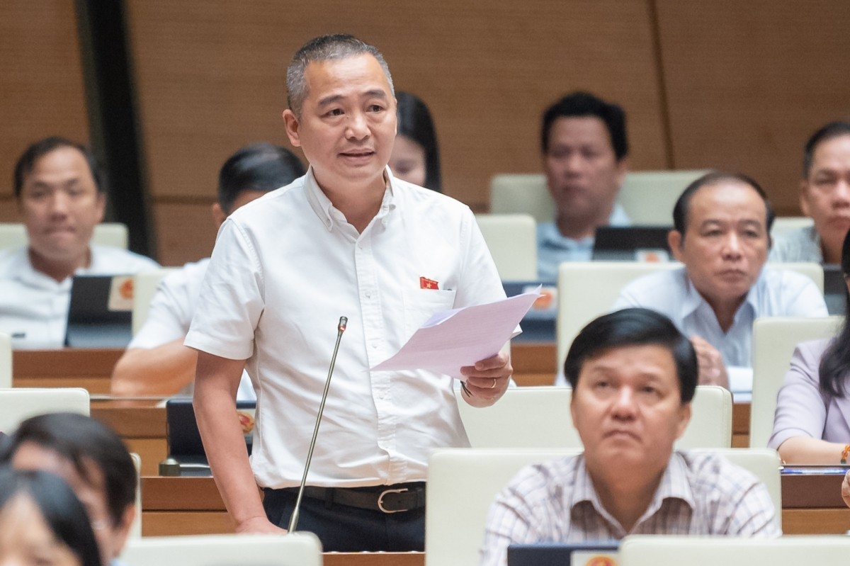 Đại biểu Nguyễn Lân Hiếu - Đoàn ĐBQH tỉnh Bình Định. (Ảnh: VOV)