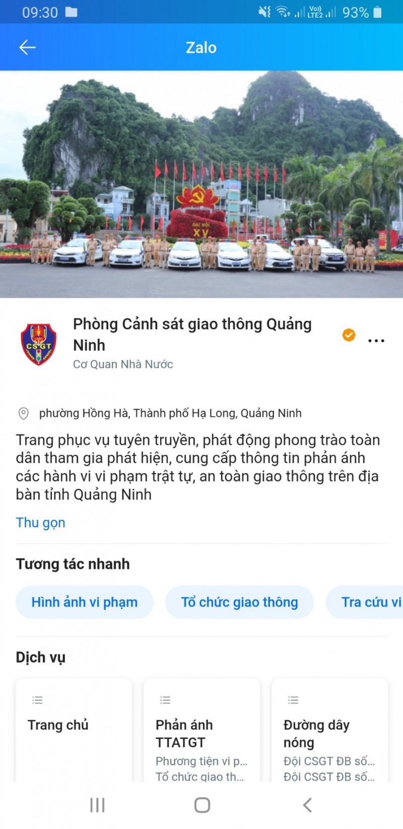 Ra mắt trang Zalo tiếp nhận phản ánh về trật tự, an toàn giao thông Quảng Ninh