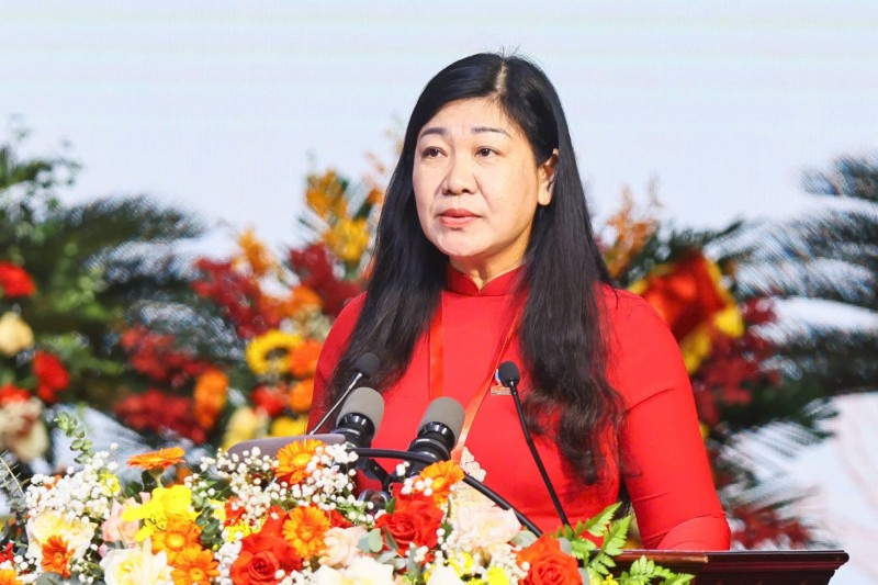 bà Nguyễn Lan Hương - Chủ tịch Ủy ban MTTQ Việt Nam thành phố Hà Nội (Ảnh: T.L).