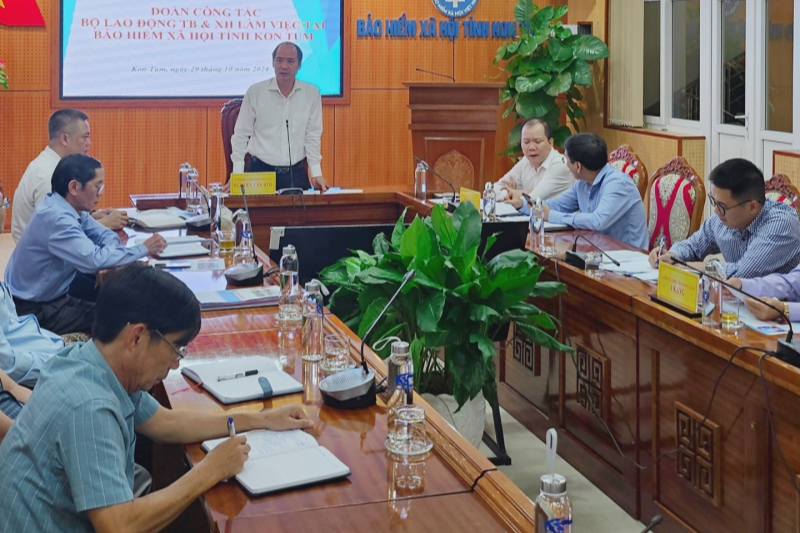 Ông Nguyễn Văn Hồi, Thứ trưởng Bộ Lao động - Thương bình và Xã Hội phát biểu chỉ đạo tại buổi làm việc (Ảnh: T.L).