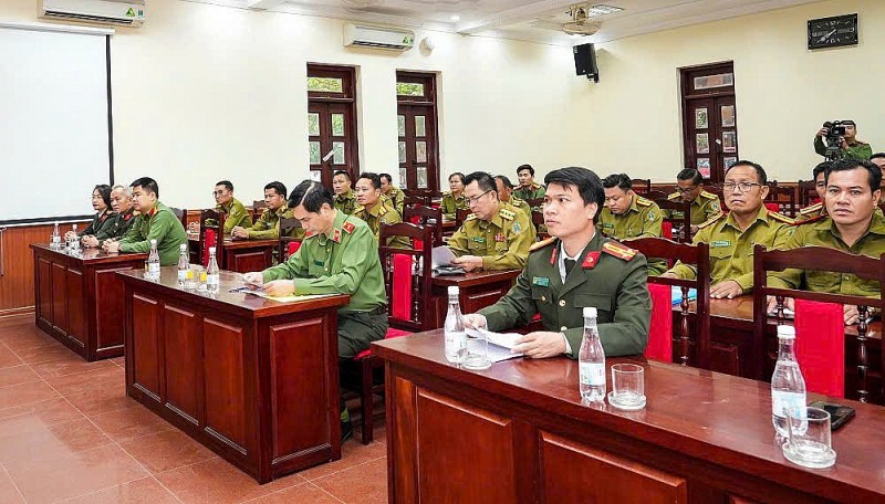 Lễ Khai giảng Lớp bồi dưỡng chuyên đề công tác đấu tranh với hoạt động lợi dụng tổ chức phi chính phủ nước ngoài xâm phạm an ninh quốc gia dành cho cán bộ Bộ Công an Lào.